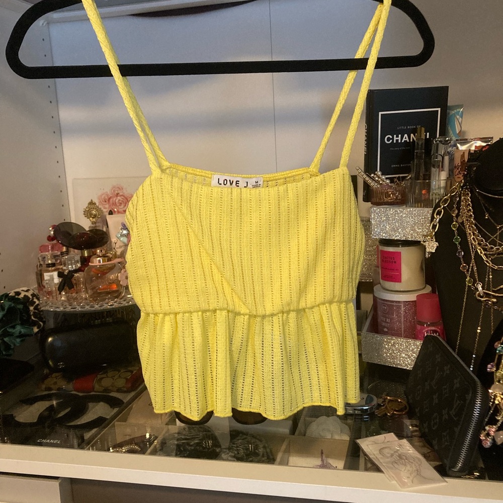 NWT yellow crop top